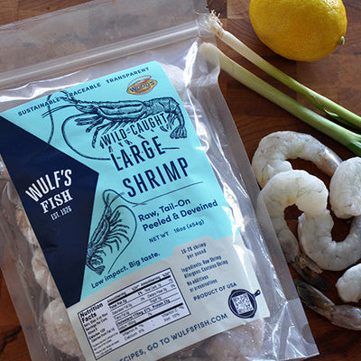 Large Tail-On Wild Gulf Shrimp