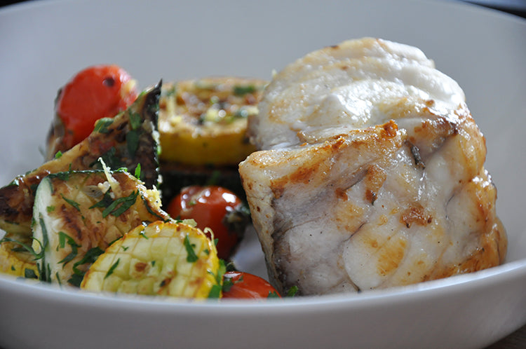 Wulf's Kitchen: Monkfish with Pan-Seared Grilled Zucchini and Capers