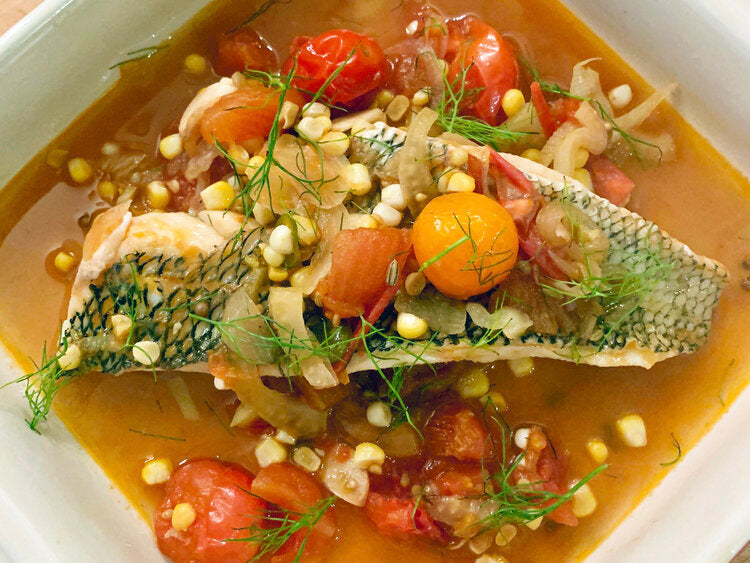 Chefs at Home: Black Sea Bass in Crazy Water