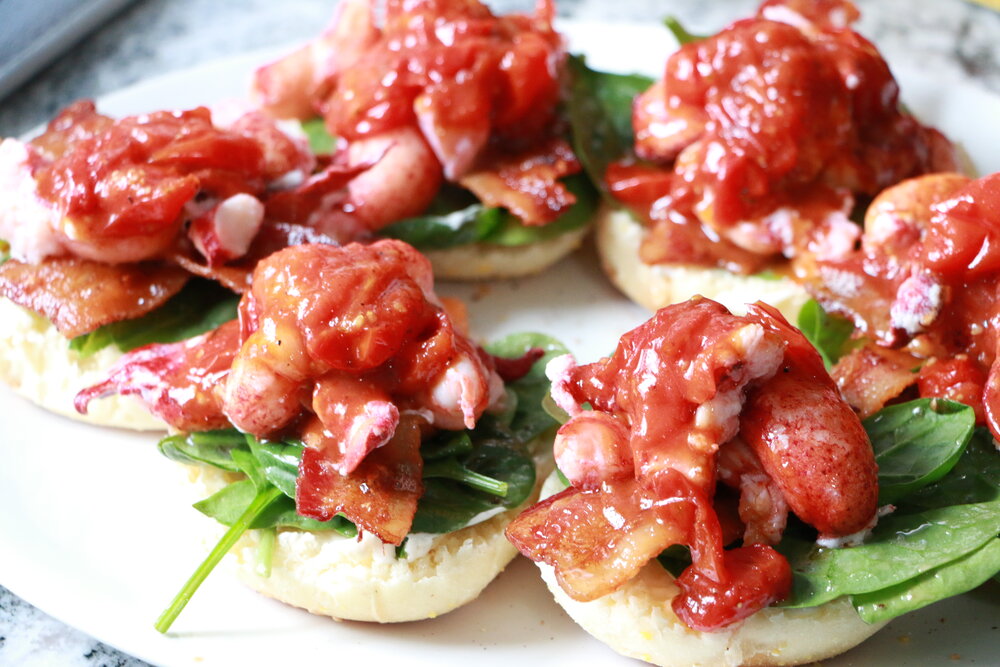 Chefs at Home: Butter-Poached Open-Face Lobster BLT’s