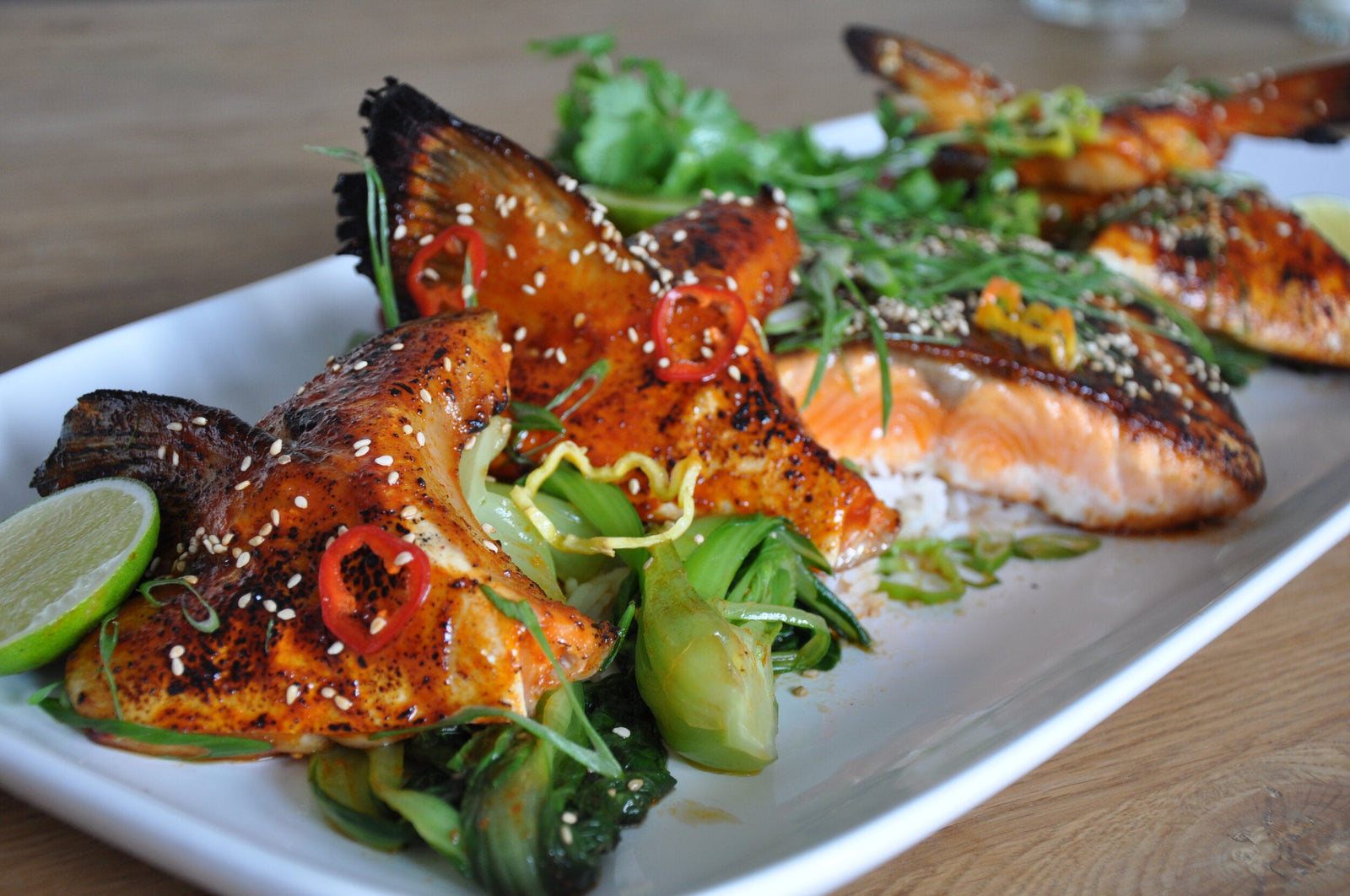 glazed salmon collars